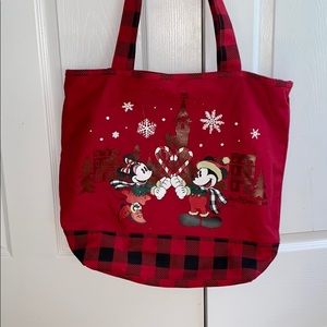 Red Disney Christmas tote bag
